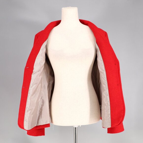 TALBOTS Shetland Wool Blend Blazer Red Pop Size 10 - Picture 7 of 9